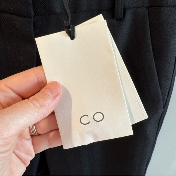 NWT CO Women’s Black Italian Wool Straight Leg Trousers Size 6 - Picture 2 of 6